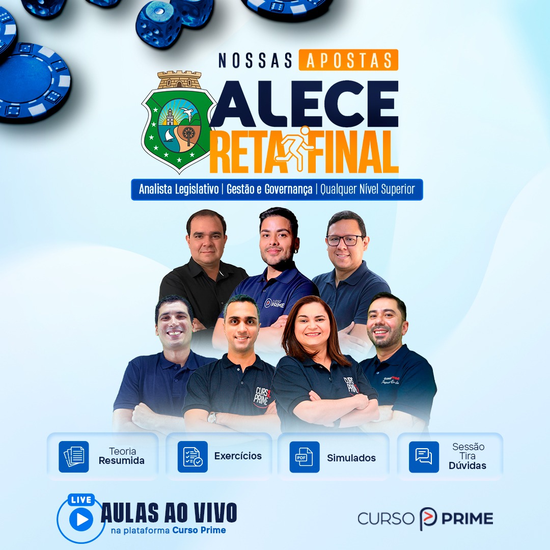 [MODULAR/ON-LINE] RETA FINAL ALECE (NOSSAS APOSTAS) - ANALISTA LEGISLATIVO: GESTÃO E GOVERNANÇA