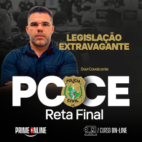 Logo [MODULAR/ON-LINE] RETA FINAL PCCE - LEGISLAÇÃO EXTRAVAGANTE - DAVI CAVALCANTE 
