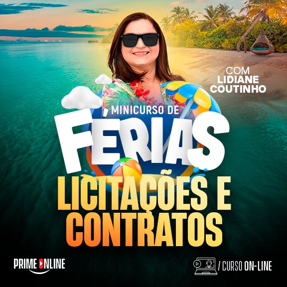 Logo [MODULAR/ON-LINE] MINICURSO DE FÉRIAS - LICITAÇÕES E CONTRATOS Lidiane Coutinho