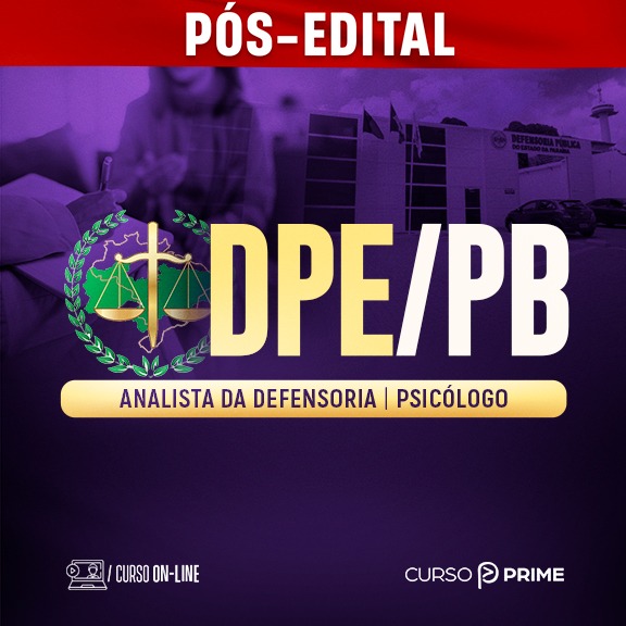 [ON-LINE] DPE-PB | ANALISTA DA DEFENSORIA - PSICÓLOGO - PÓS-EDITAL